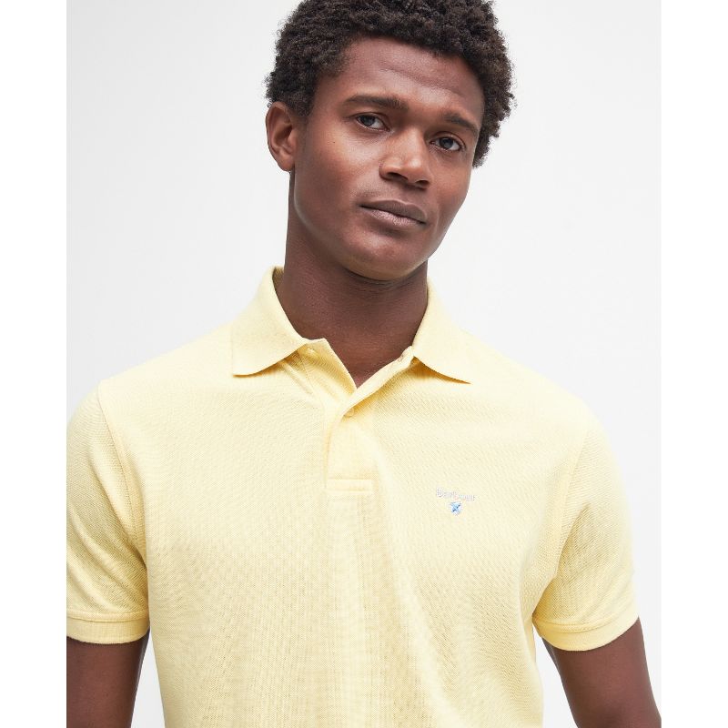 Barbour Sports Mens Polo Shirt - Heritage Lemon