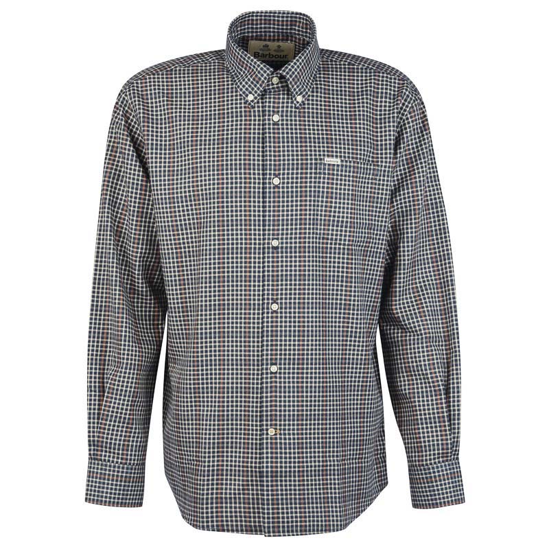 Barbour Henderson Thermo Weave Mens Shirt - Navy
