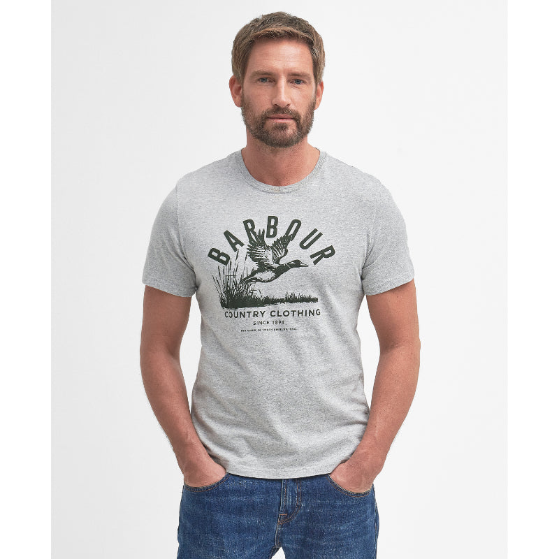 Tシャツ・カットソー BARBOUR Men T-shirt Grey MTS1449 GY52 Barbour Country Clothing Mens Tee - Grey Marl – William Powell