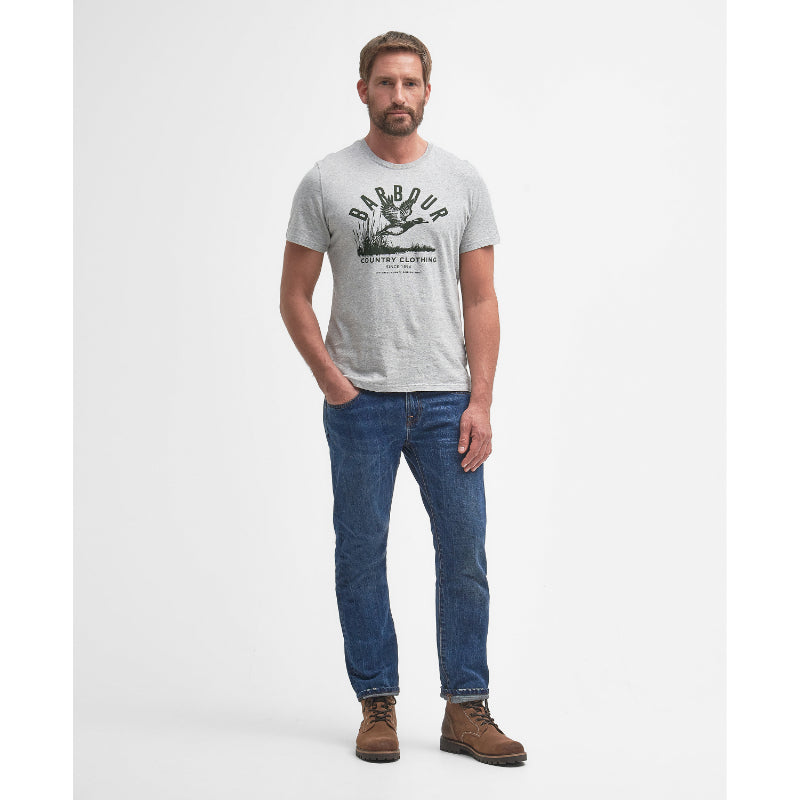 Barbour Country Clothing Mens Tee - Grey Marl – William Powell