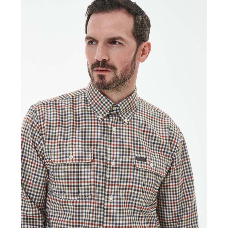 Barbour Foss Mens Tailored Shirt - Olive