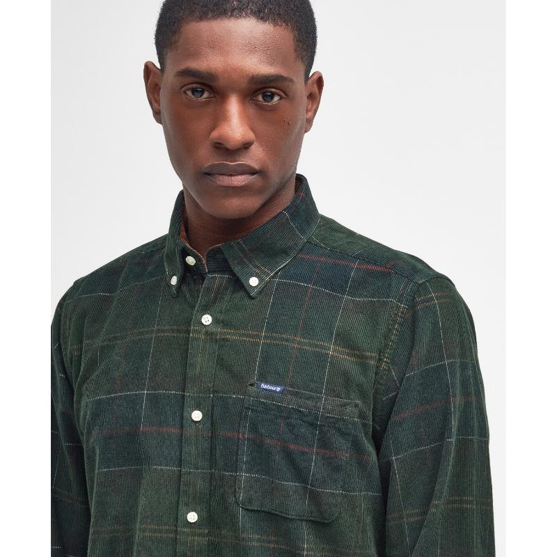 Barbour Blair Corduroy Tailored Mens Shirt - Classic Tartan