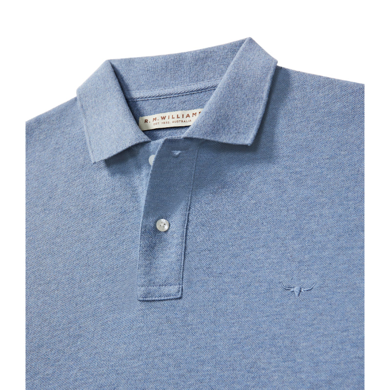R.M.Williams Rod Mens Polo Shirt - Blue Marle