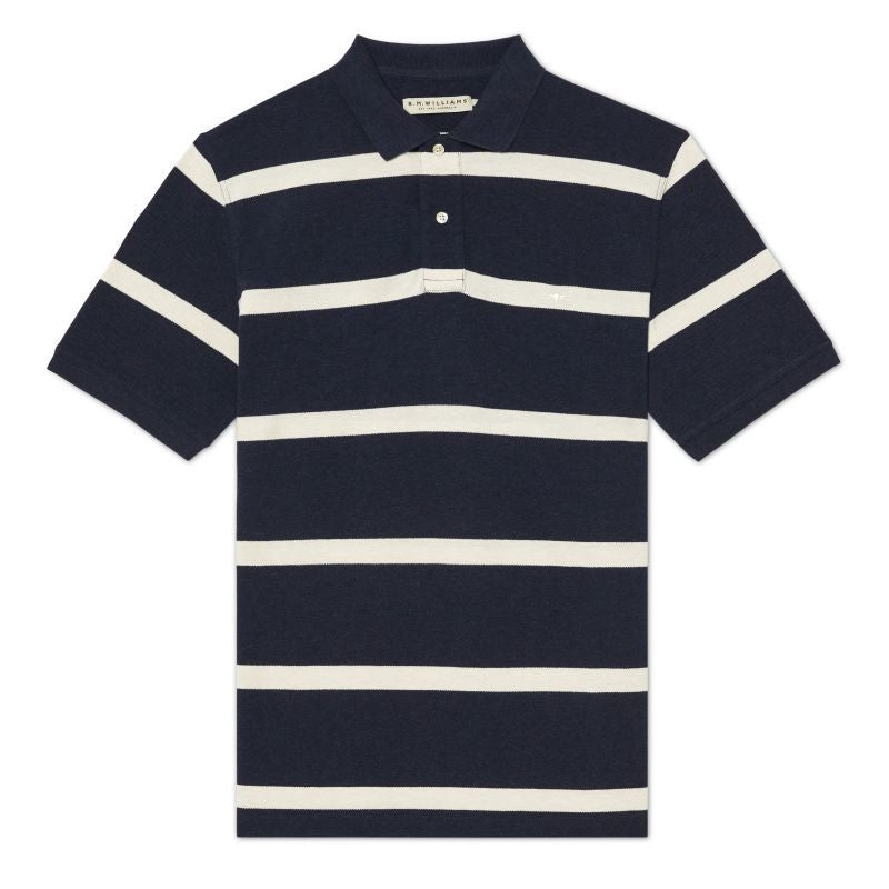R.M.Williams Rod Mens Polo Shirt - Navy Cream
