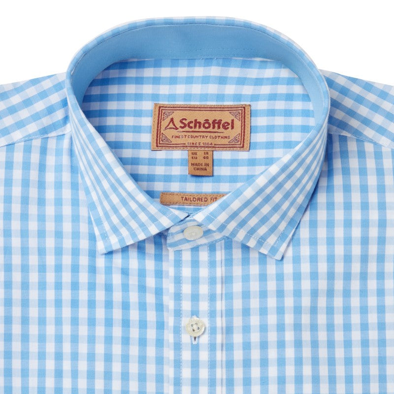 Schoffel Thorpeness Tailored Mens Shirt - Blue Check