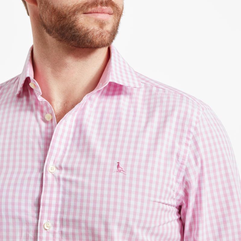 Schoffel Thorpeness Tailored Mens Shirt - Pink Check