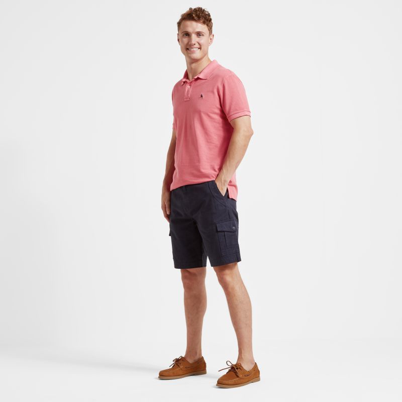 Schoffel St Ives Garment Dyed Mens Polo Shirt - Coral