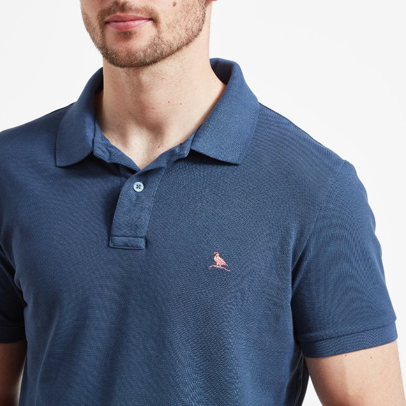 Schoffel St Ives Garment Dyed Mens Polo Shirt - French Navy