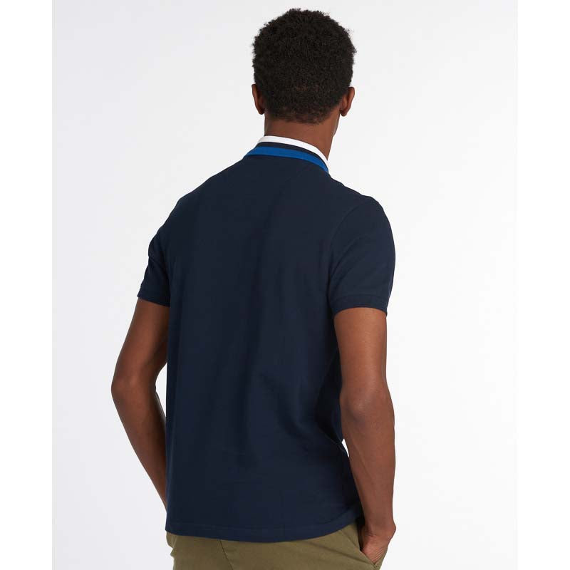 Barbour Hawkeswater Tipped Mens Polo Shirt - Navy