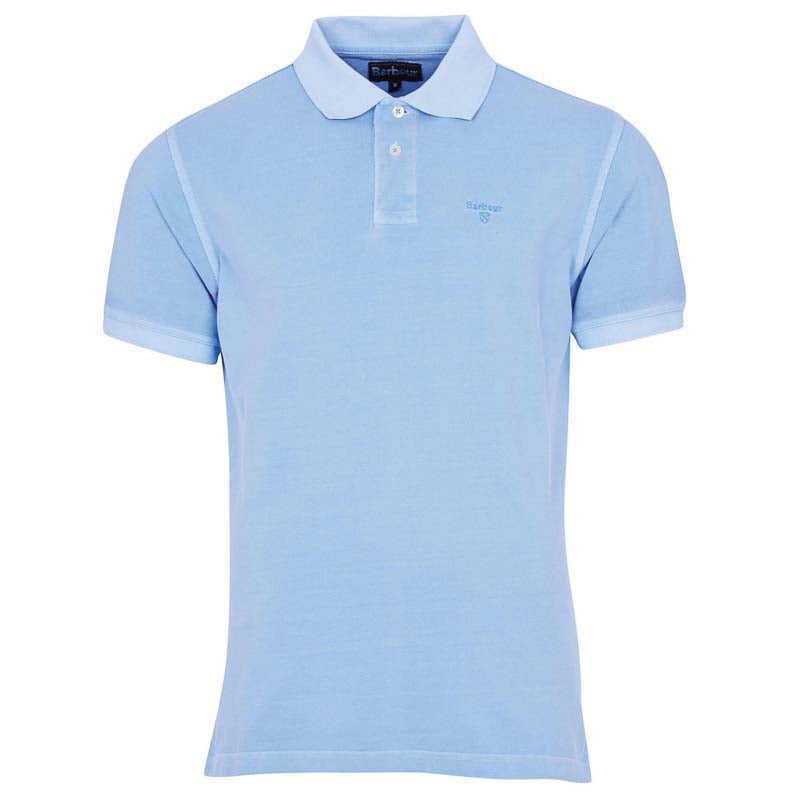Barbour Washed Sports Mens Polo Shirt - Sky
