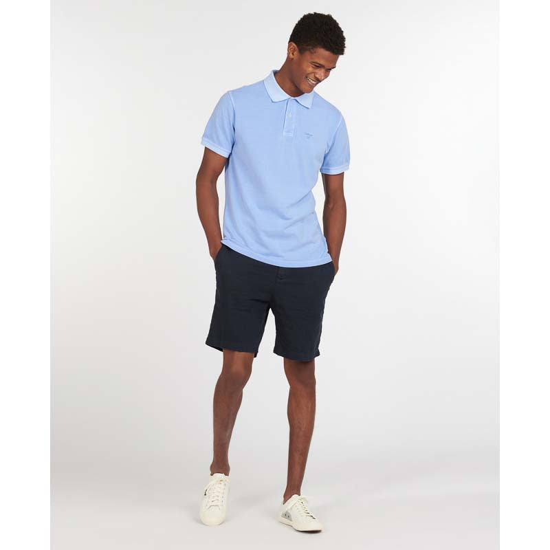 Barbour Washed Sports Mens Polo Shirt - Sky