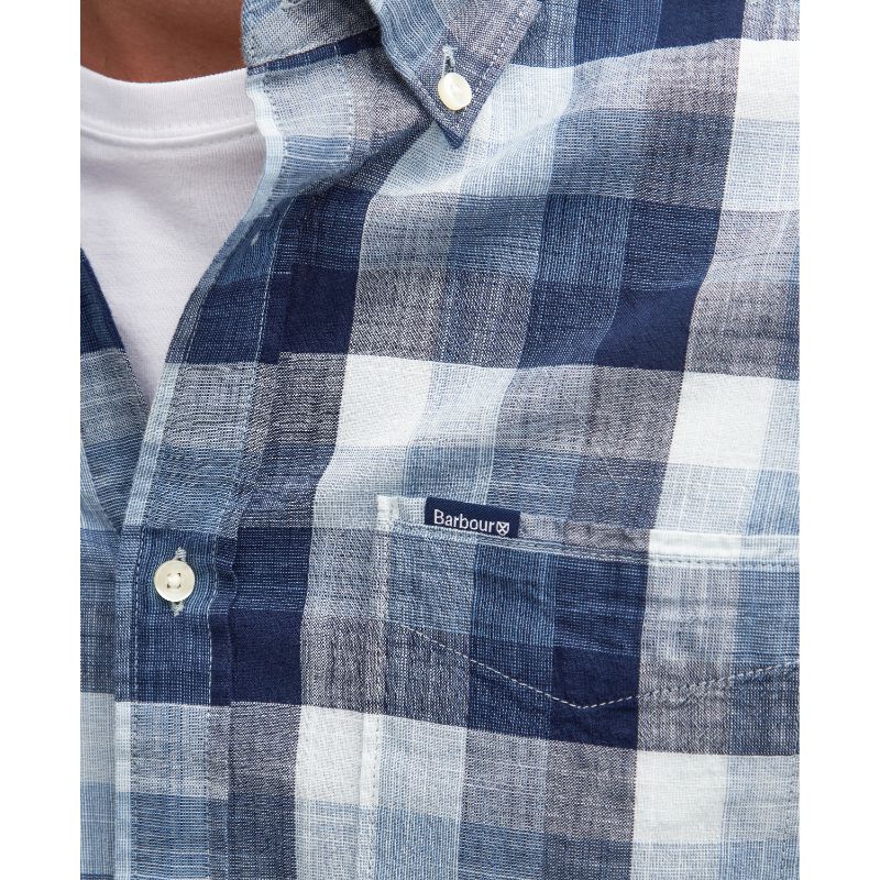 Barbour Hillroad Tailored Mens Shirt - Navy