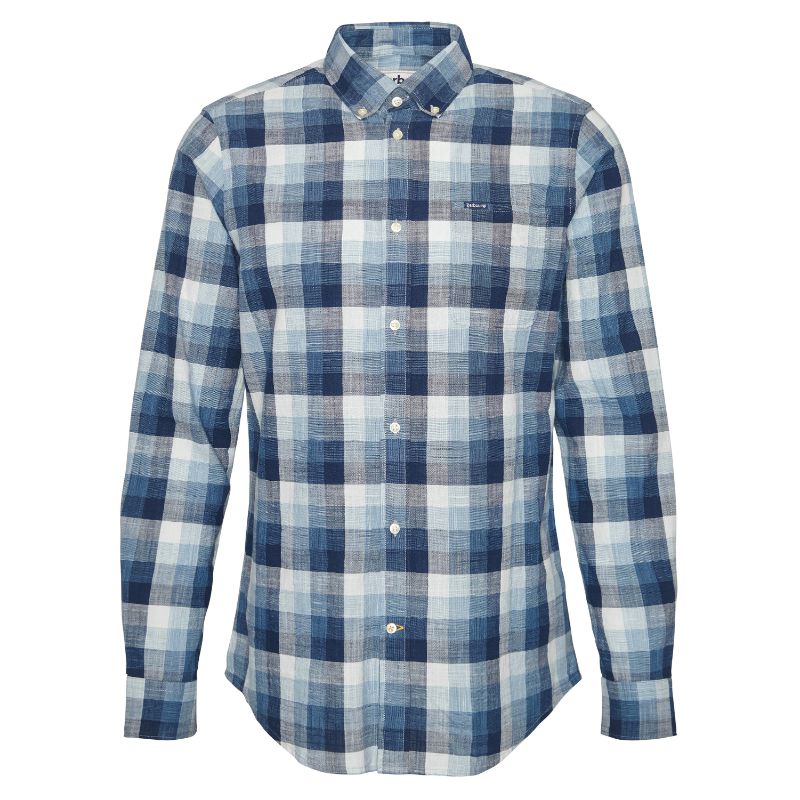 Barbour Hillroad Tailored Mens Shirt - Navy