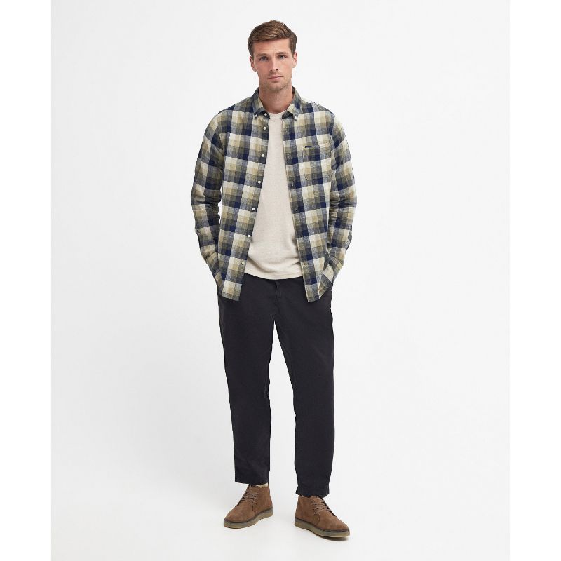 Barbour Hillroad Tailored Mens Shirt - Olive