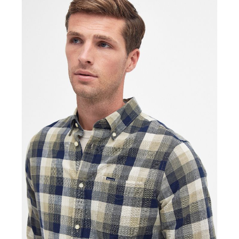 Barbour Hillroad Tailored Mens Shirt - Olive