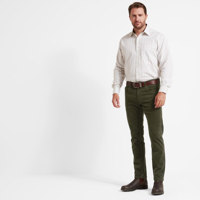 Schoffel Camden Mens Cord Trousers - Forest