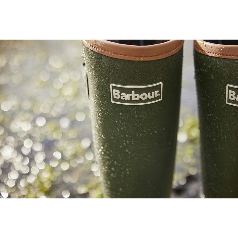 Barbour Tempest Neoprene Mens Wellington Boots - Olive