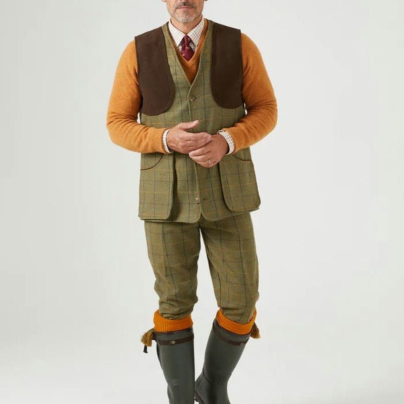 Alan Paine Rutland Tweed Mens Breeks - Dark Moss