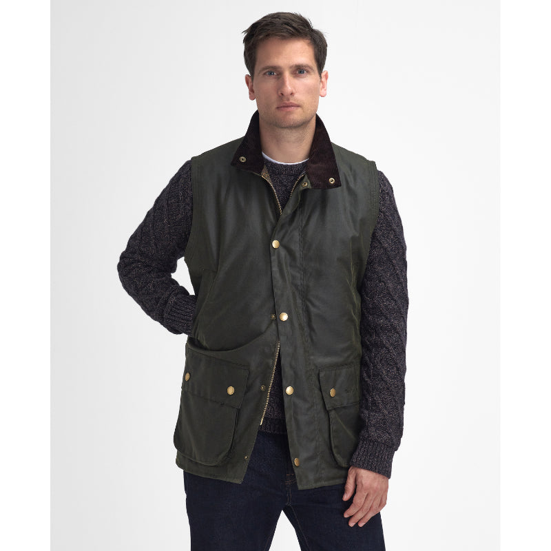 Barbour Westmorland Mens Wax Waistcoat - Archive Olive – William