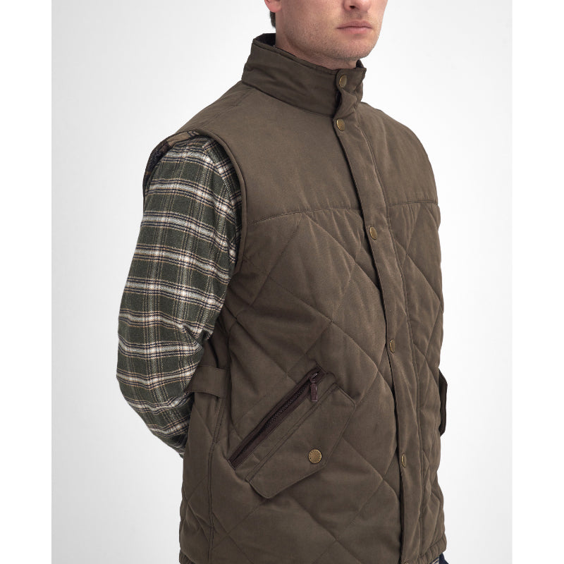 Barbour Elter Quilted Mens Gilet - Olive – William Powell