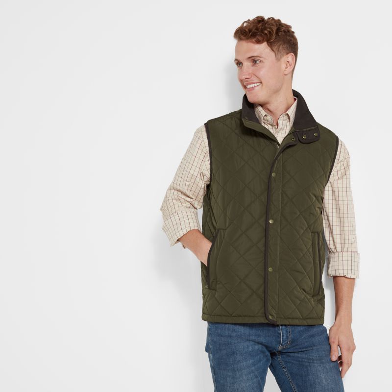 Schoffel Barrowden Quilted Mens Gilet - Olive