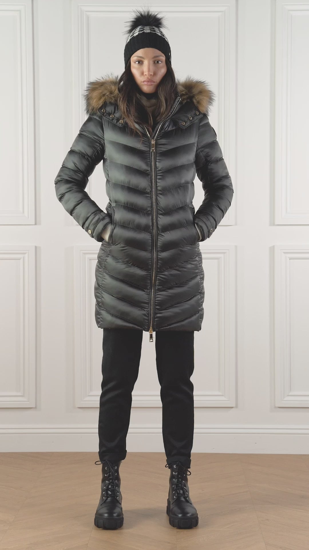 Holland Cooper Molina Ladies Coat - Khaki