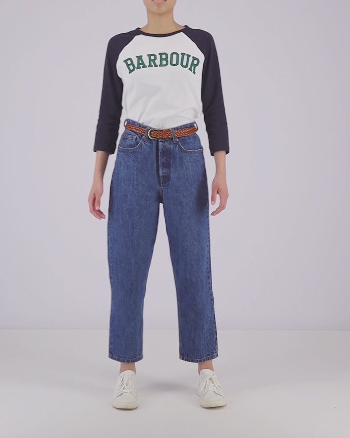 Barbour Westbury Barrel Leg Ladies Jeans - Original Wash