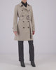 Barbour Short Greta Ladies Showerproof Trench - Earl Grey/Rosewood Tartan - William Powell