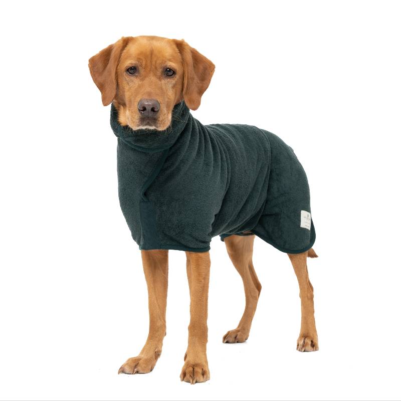 Ruff and Tumble Classic Dog Drying Coat - Forest Green