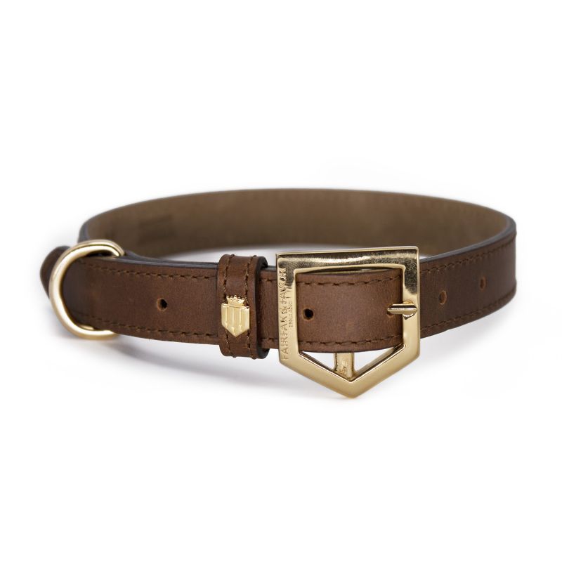 Fairfax & Favor Fitzroy Leather Dog Collar - Tan