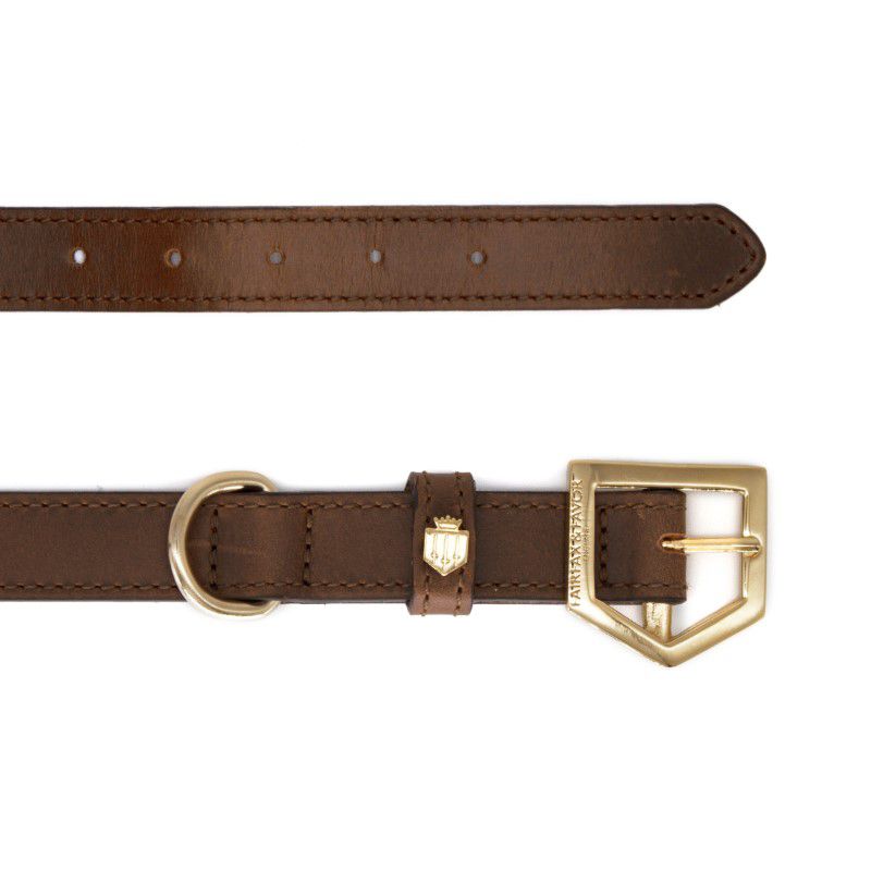 Fairfax & Favor Fitzroy Leather Dog Collar - Tan