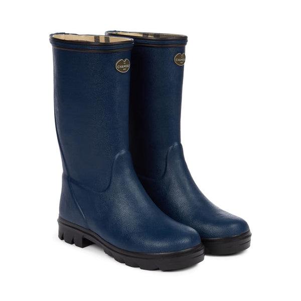 Le Chameau Petite Aventure Kids Wellingtons Marine William Powell