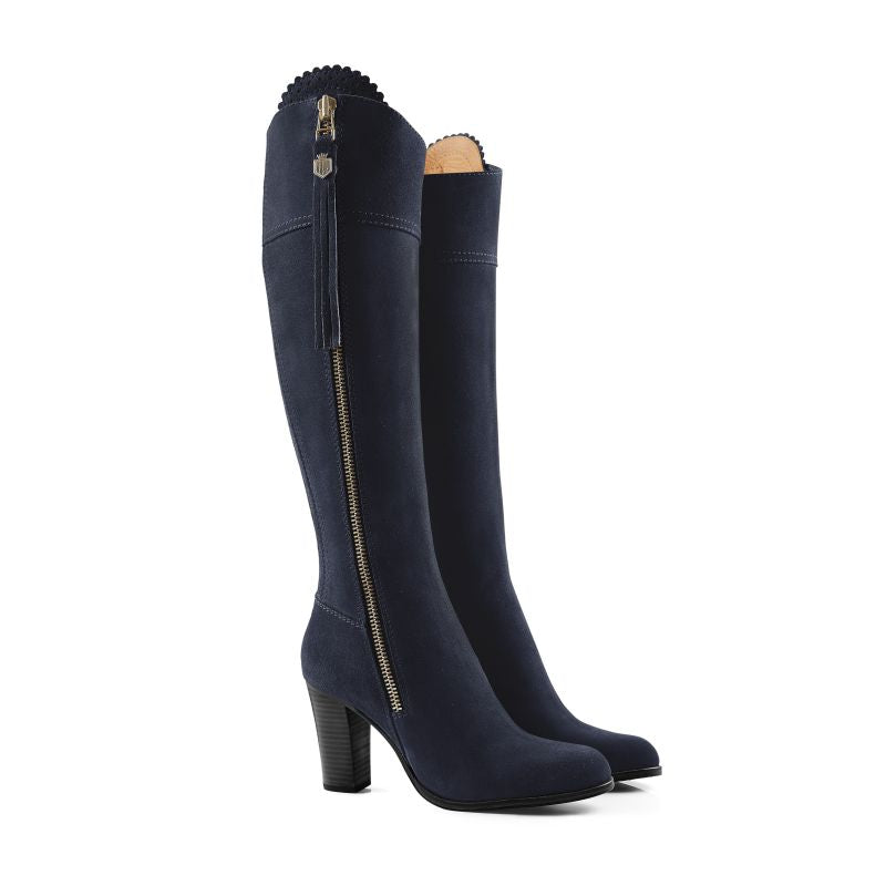 Fairfax & Favor High Heeled Regina Ladies Boot - Navy