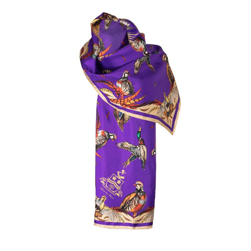 Clare Haggas Best In Show Classic Silk Scarf - Violet