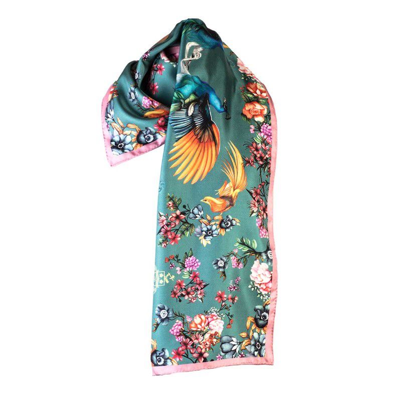 Clare Haggas Airs & Graces Narrow Scarf - Willow Green