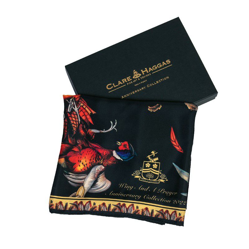 Clare Haggas Turf War (5th Anniversary Collection) Large Silk Scarf - Gold