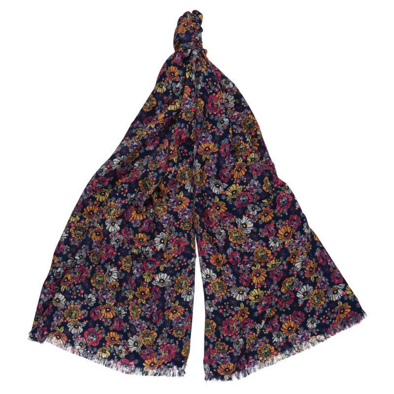 Barbour Retro Floral Print Ladies Wrap Scarf - Multi