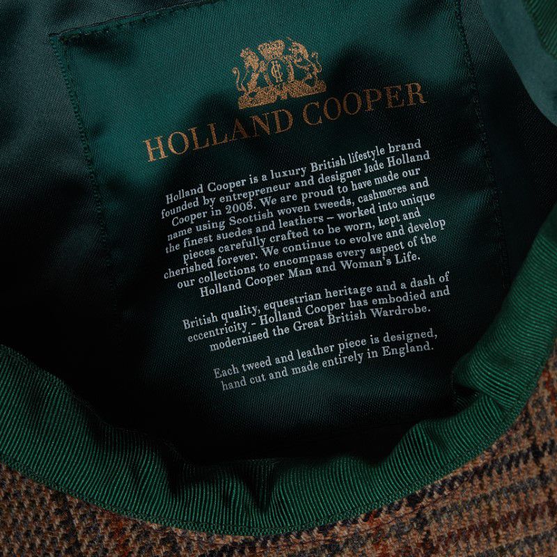 Holland Cooper Baker Boy Ladies Tweed Cap - Bourbon Tweed