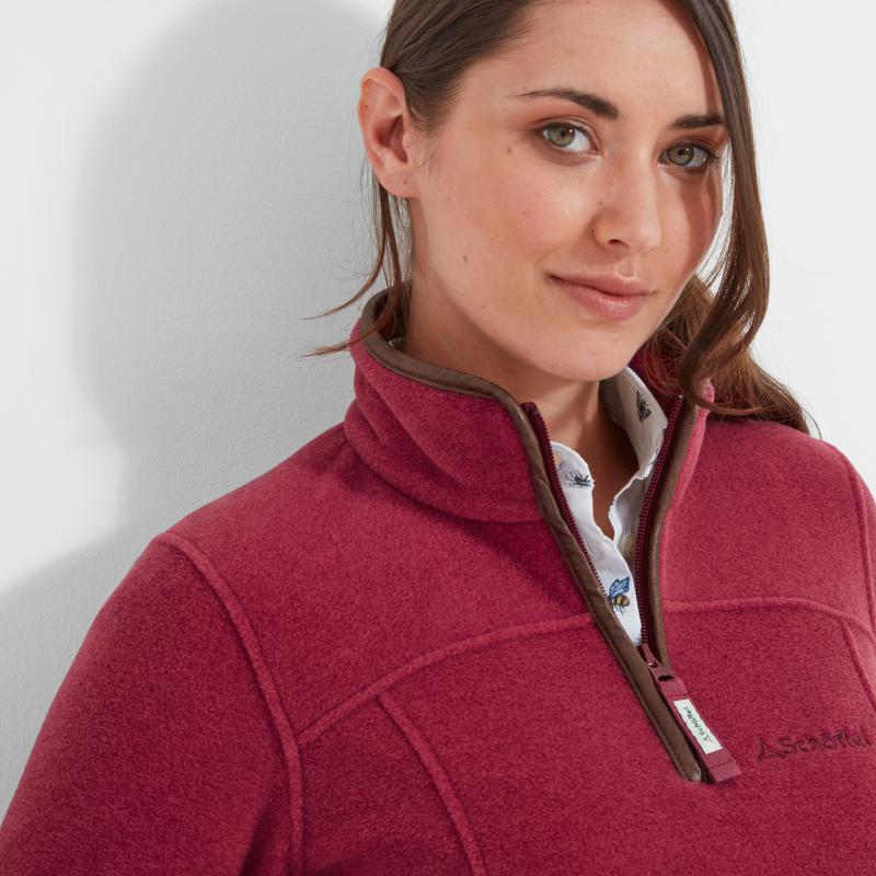 Schoffel Tilton 1/4 Zip Fleece - Pomegranate