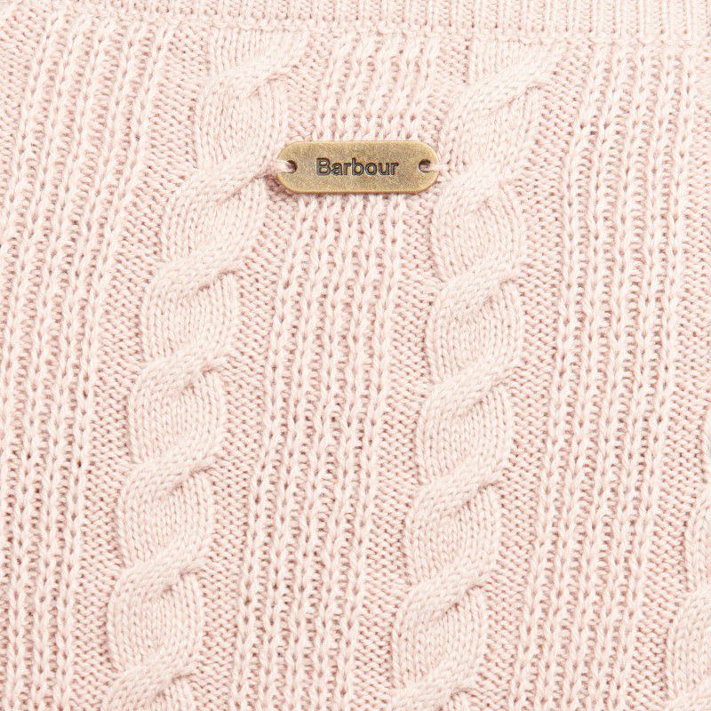 Barbour Fieldrose Ladies Knit Jumper - Rose Dust
