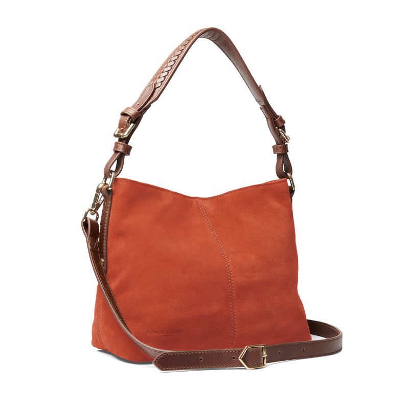Fairfax & Favor Mini Tetbury Ladies Shoulder Bag - Sunset Orange