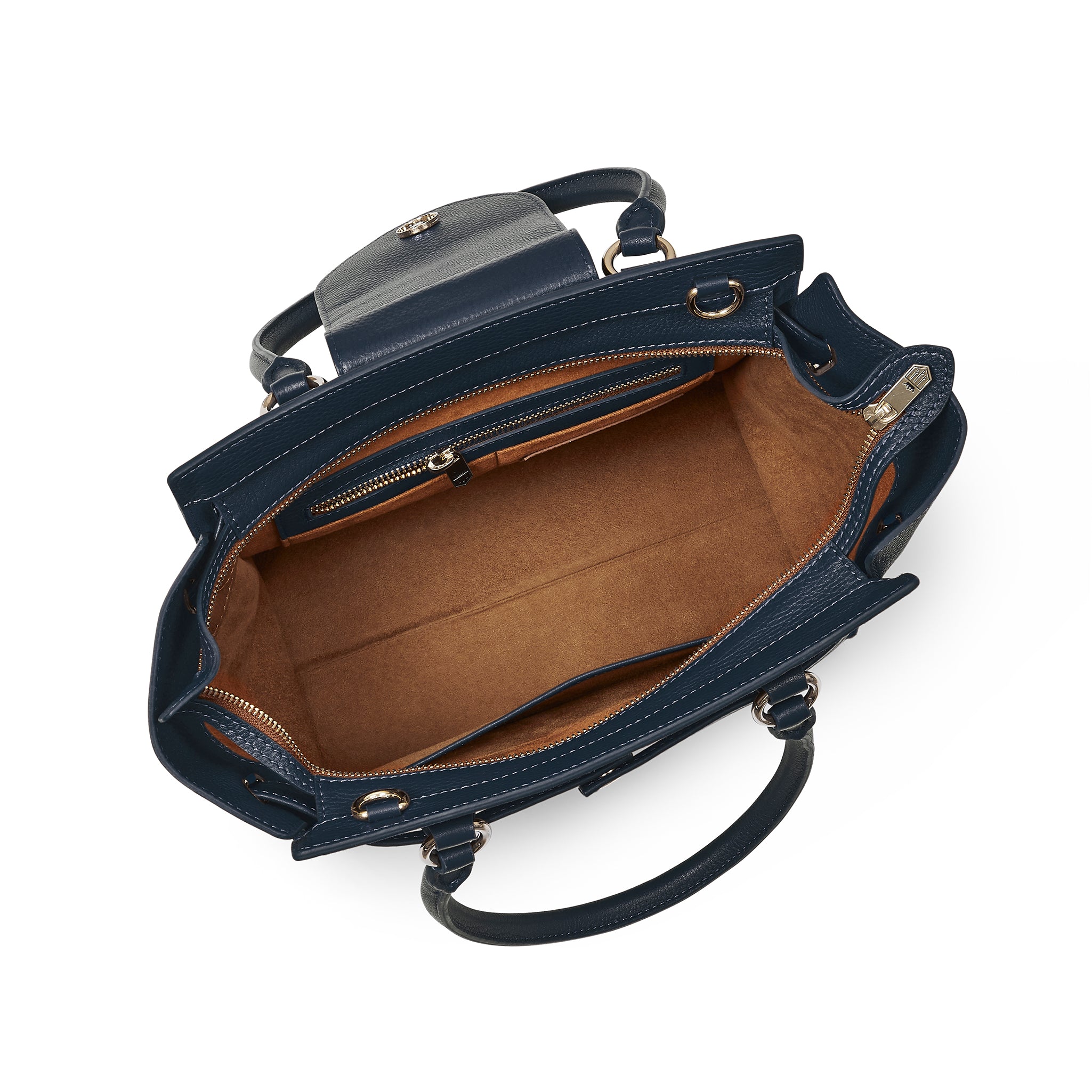 Fairfax & Favor Windsor Tote Handbag - Tan/Navy