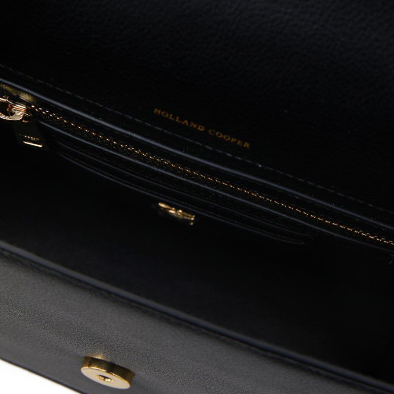 Holland Cooper Mayfair Ladies Leather Scarf Bag - Black