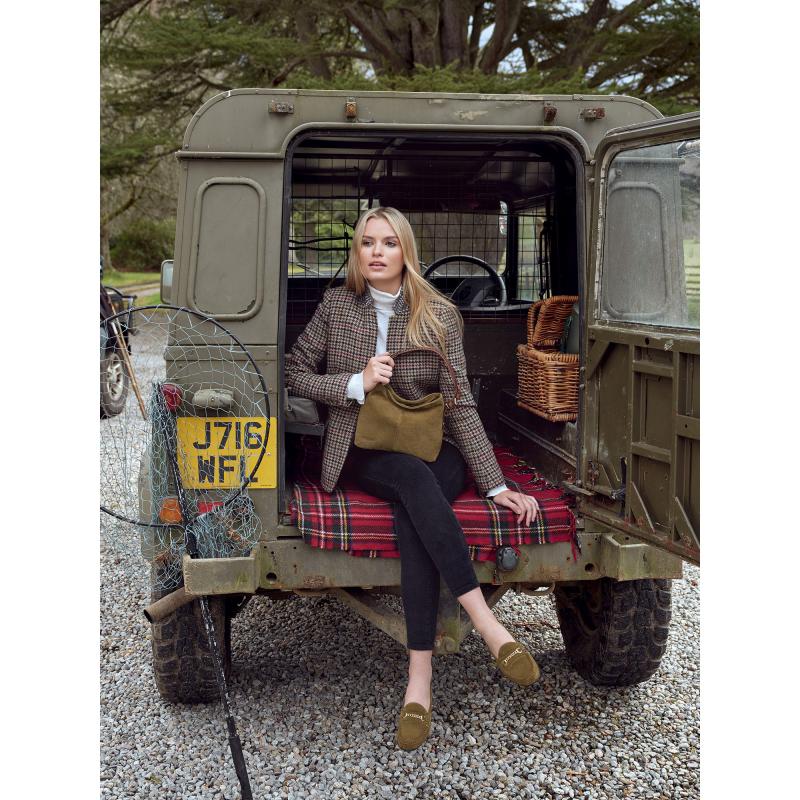 Fairfax & Favor Apsley Ladies Suede Loafer - Olive