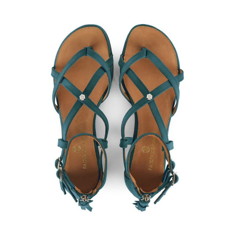 Fairfax & Favor Brancaster Ladies Sandal - Ocean Blue
