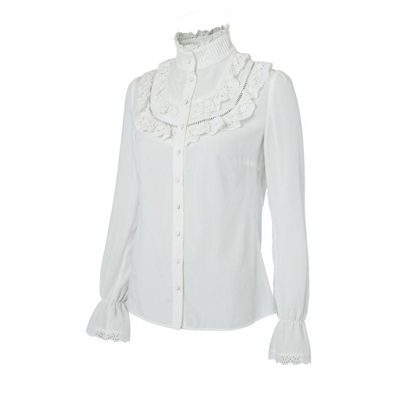 Holland Cooper Audley Lace Ladies Blouse - White