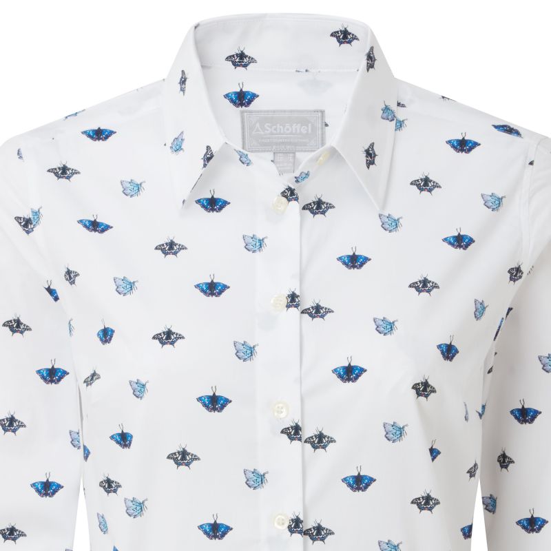 Schoffel Ladies Norfolk Shirt - Butterfly Print