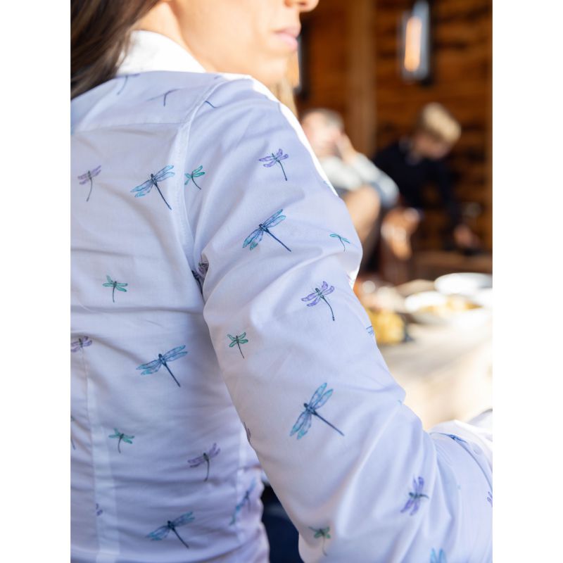Schoffel Ladies Norfolk Shirt - Dragonfly Print