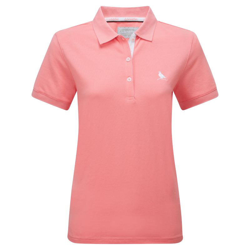 Schoffel St Ives Tailored Ladies Polo Shirt - Flamingo