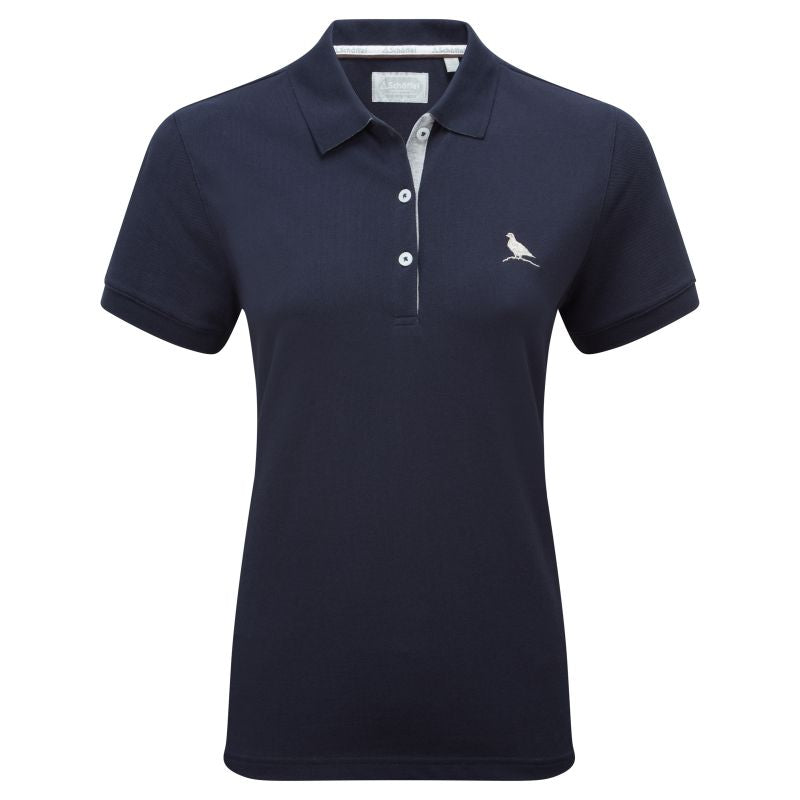 Schoffel St Ives Tailored Ladies Polo Shirt - Navy